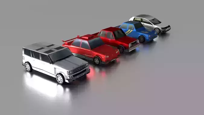 Low Poly Car Models