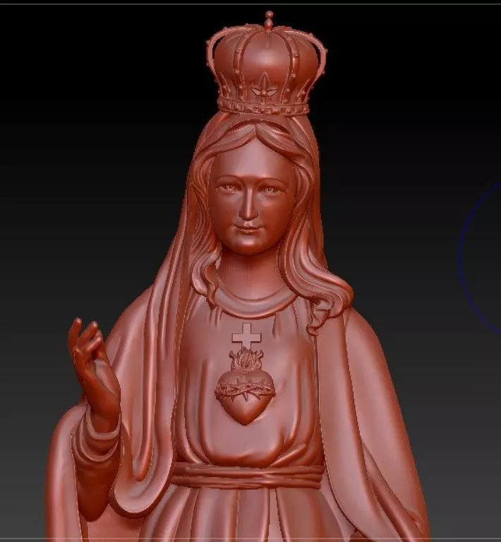 Statue of mother Mary 3D print model