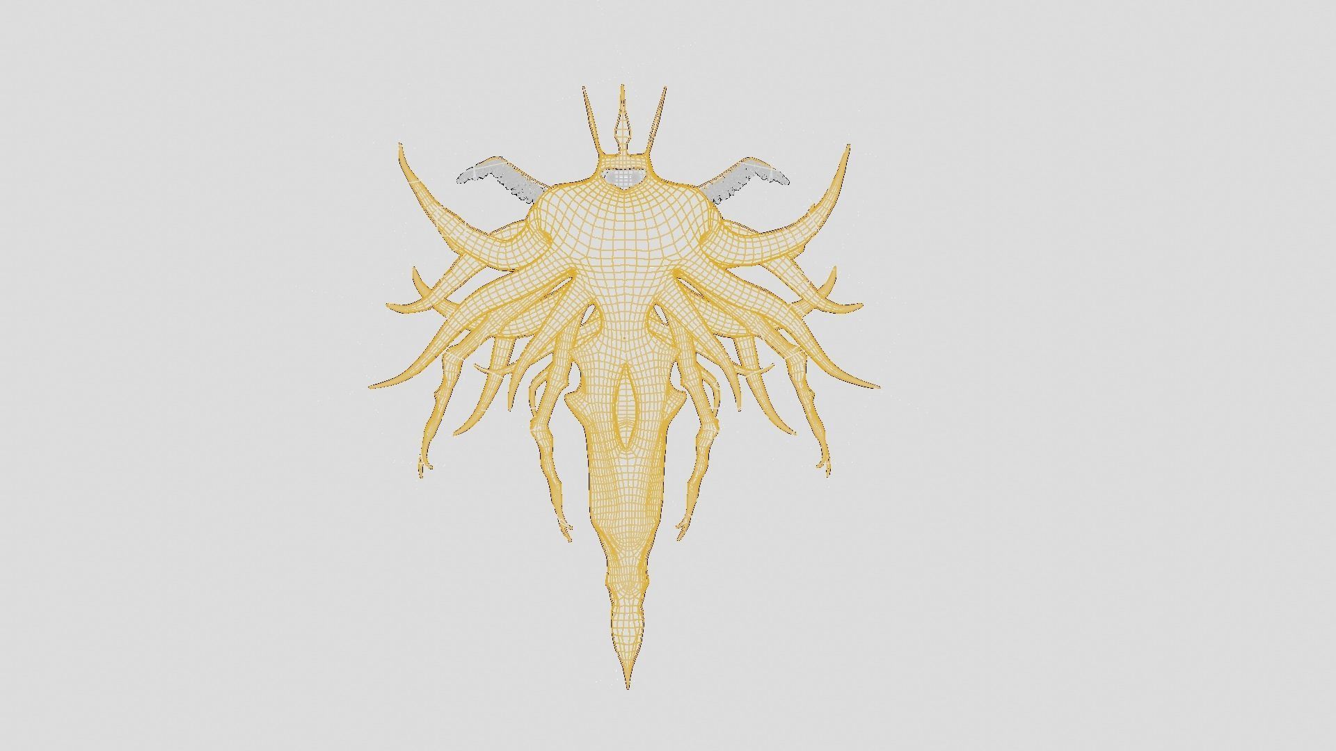 Ancient god Monster Low-poly Low-poly 3D model_11