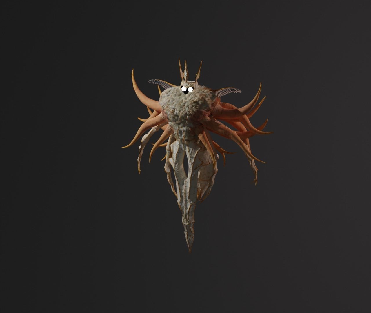 Ancient god Monster Low-poly Low-poly 3D model_2