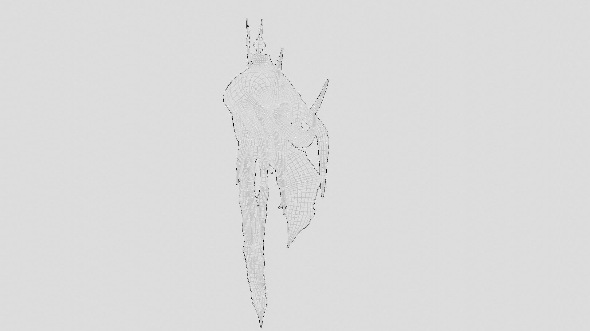 Ancient god Monster Low-poly Low-poly 3D model_7