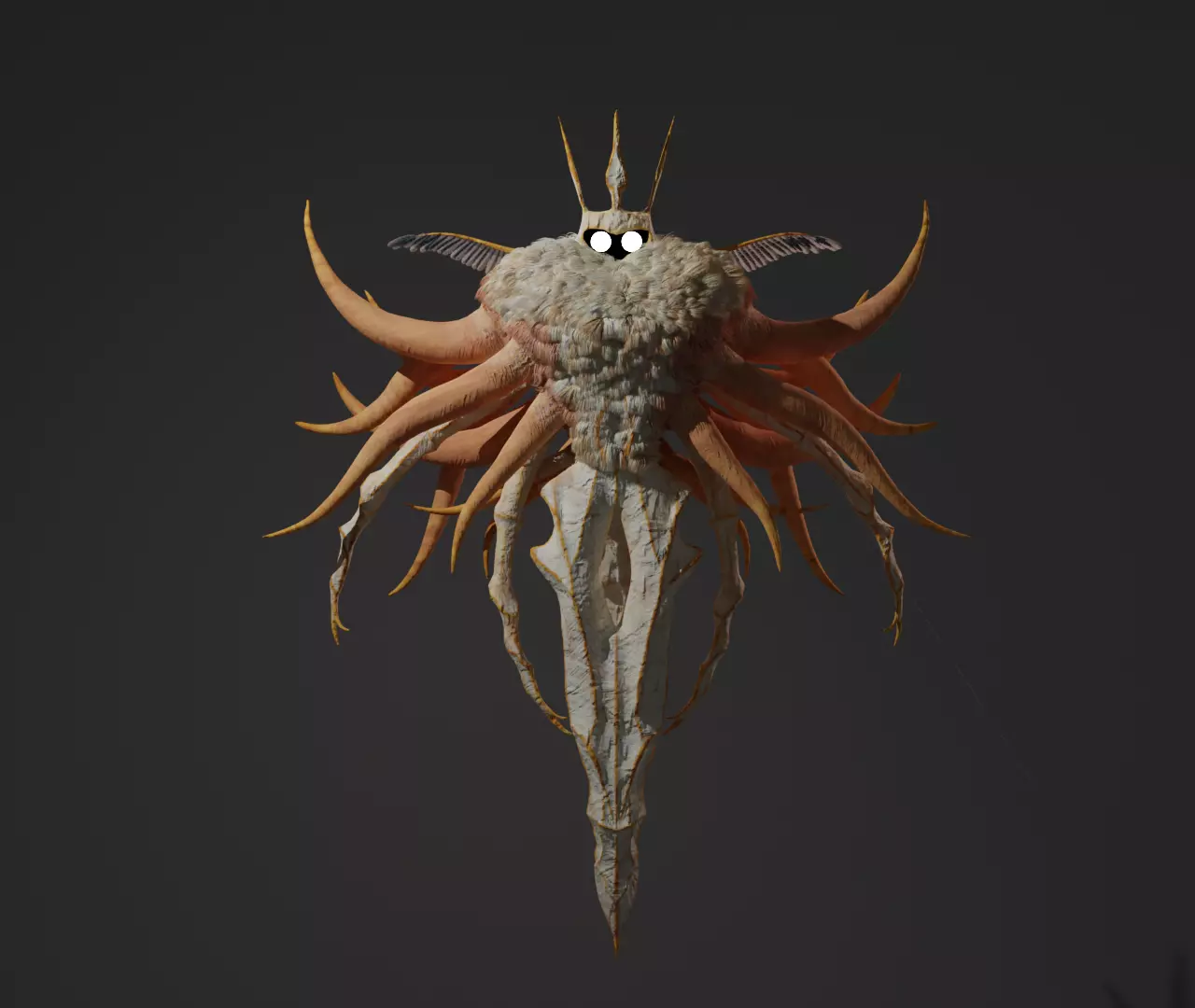 Ancient god Monster Low-poly Low-poly 3D model_0