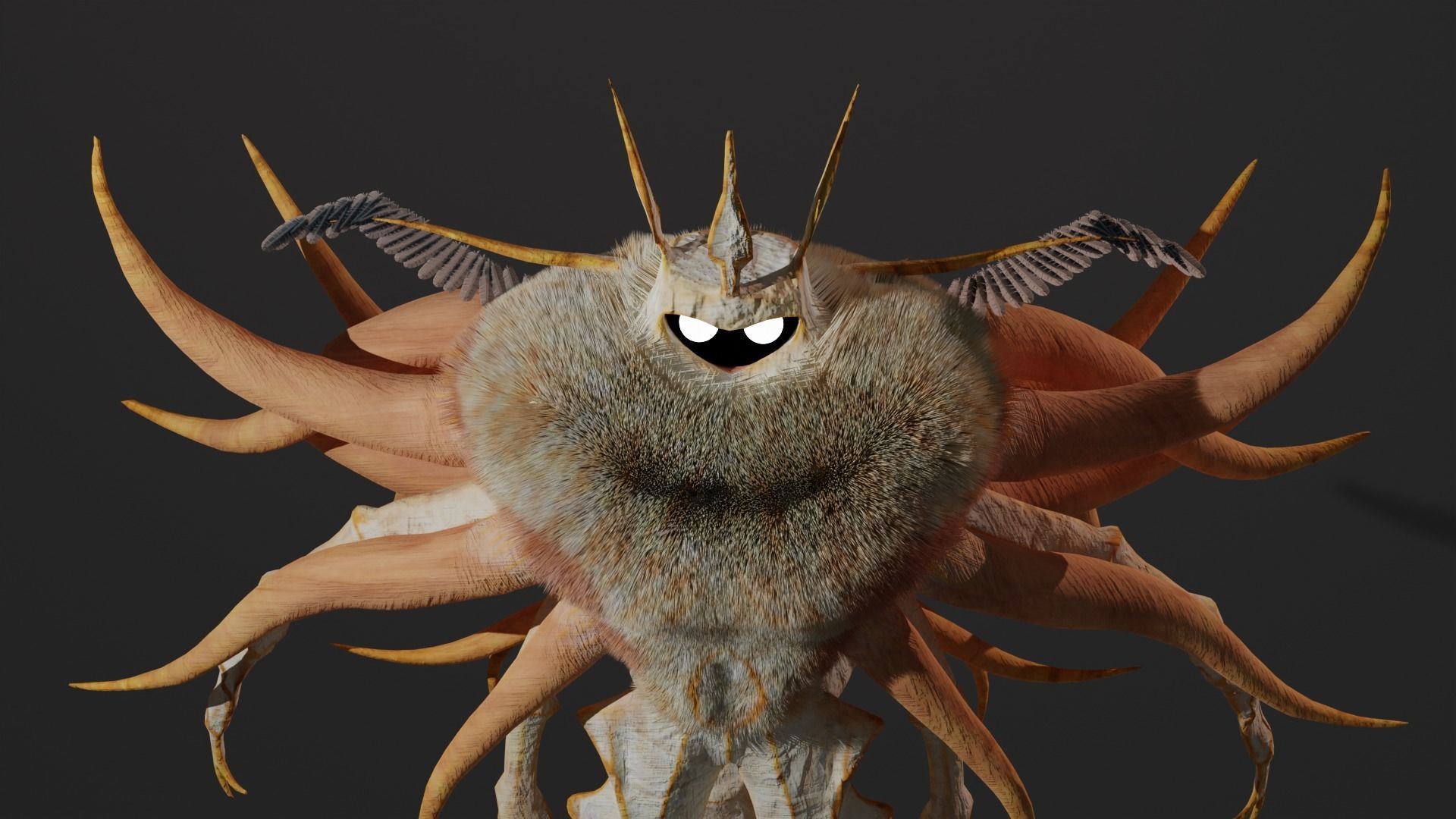 Ancient god Monster Low-poly Low-poly 3D model_4