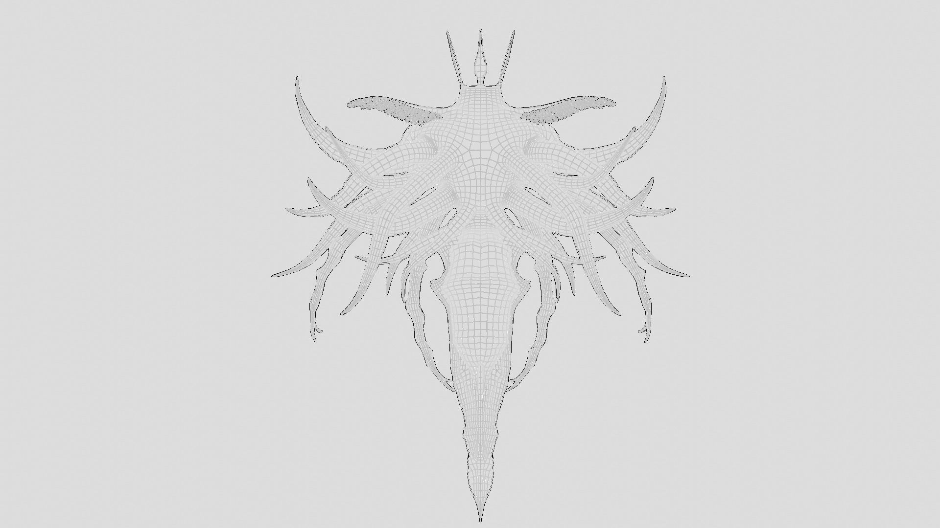 Ancient god Monster Low-poly Low-poly 3D model_9