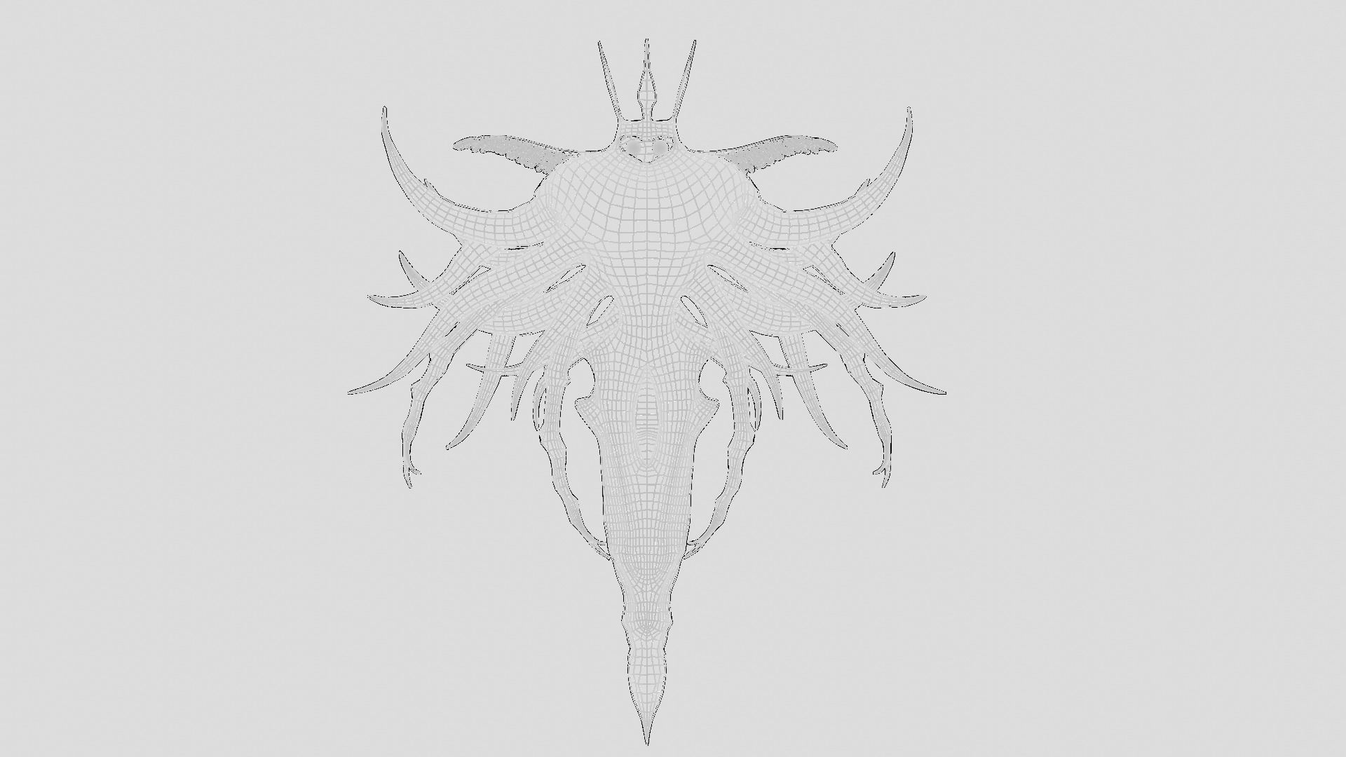 Ancient god Monster Low-poly Low-poly 3D model_8