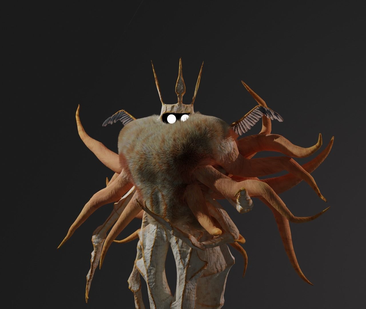 Ancient god Monster Low-poly Low-poly 3D model_3