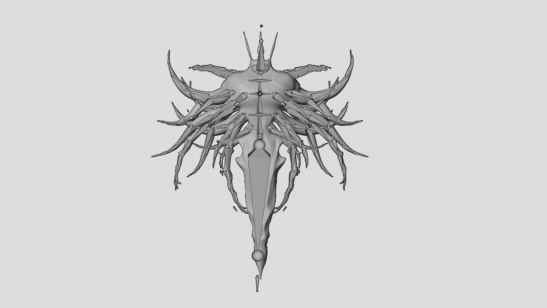 Ancient god Monster Low-poly Low-poly 3D model_10