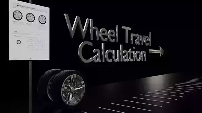 Wheel Travel Calculation 3D model