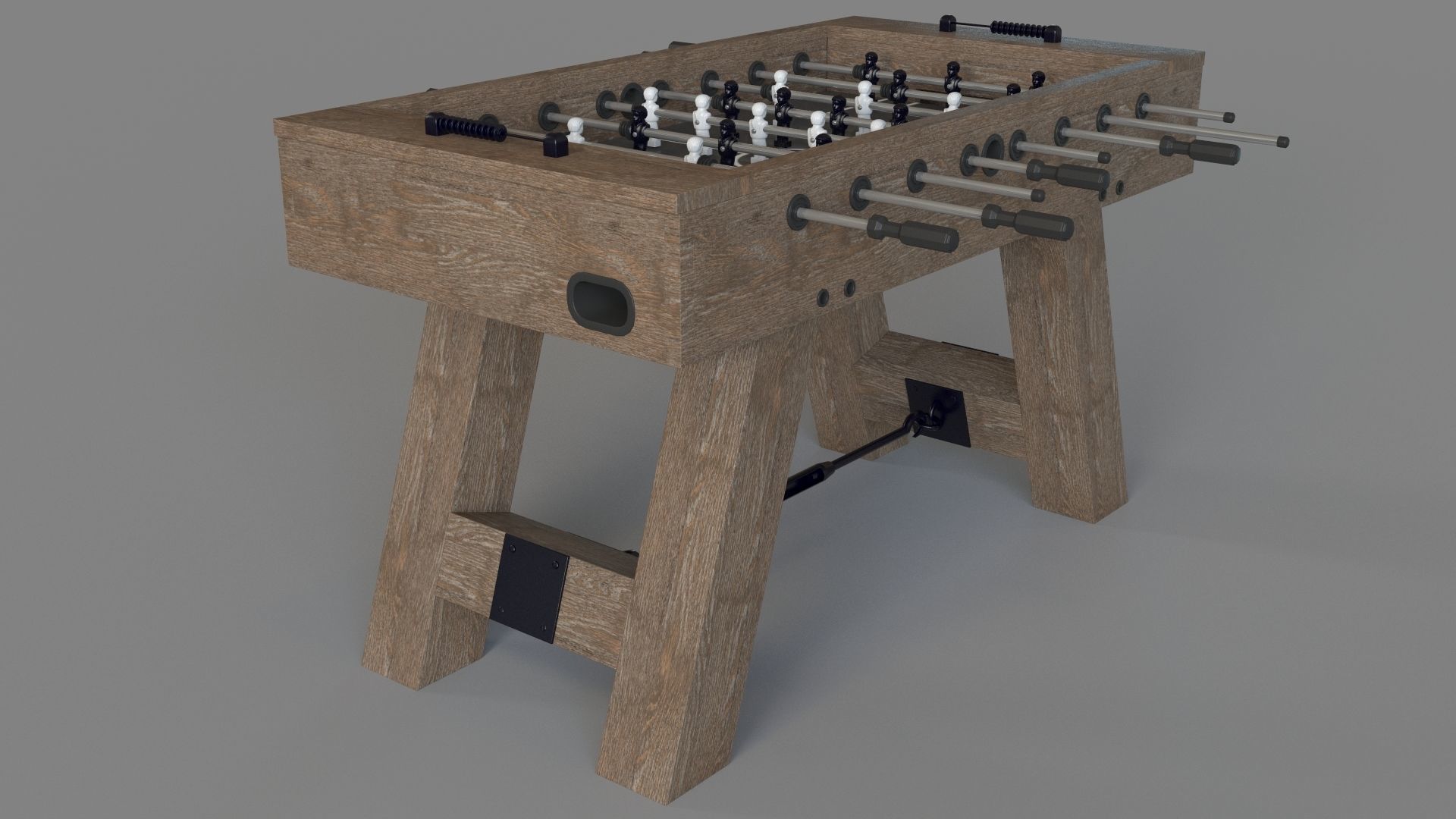 Pottery Barn Foosball Table 3D model_2