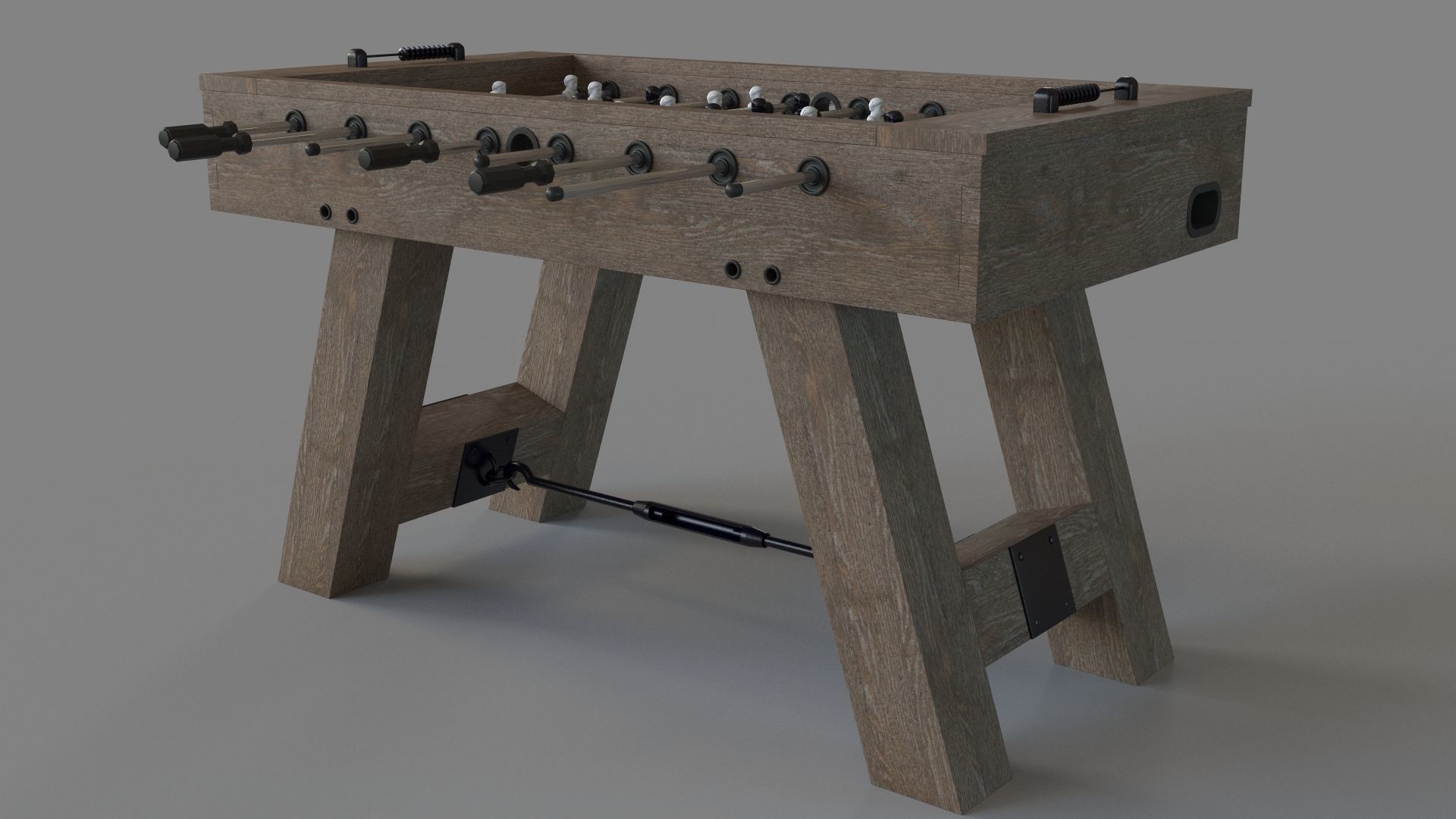 Pottery Barn Foosball Table 3D model_5