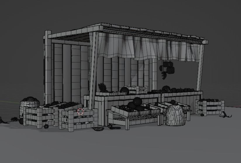 Fruit Shop Low-poly 3D model_5