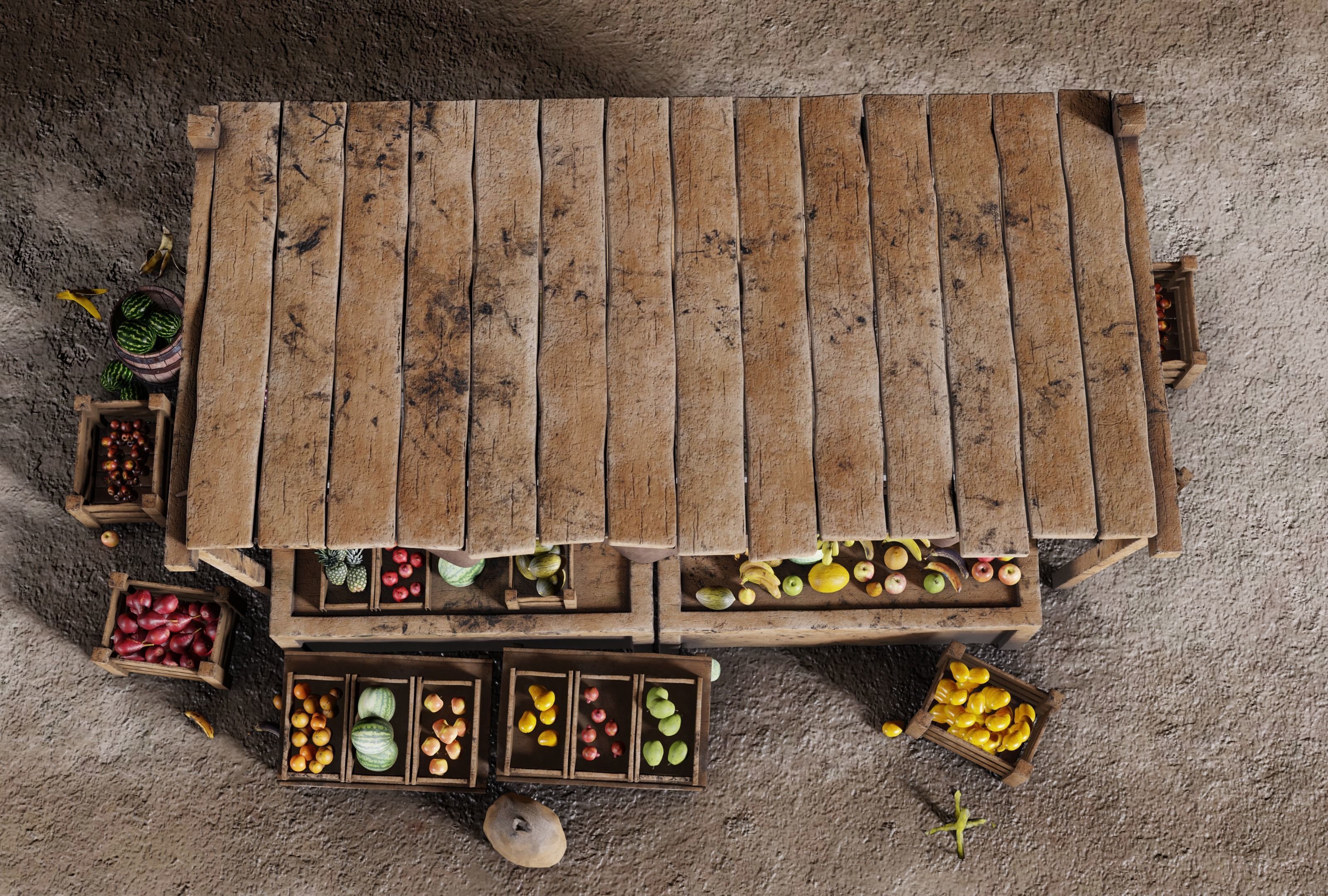 Fruit Shop Low-poly 3D model_3