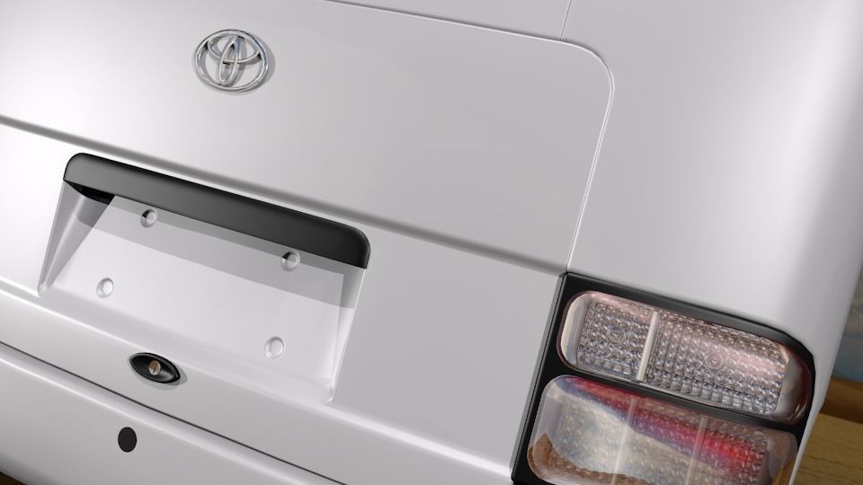 Toyota Coaster Bus Low-poly 3D model_12