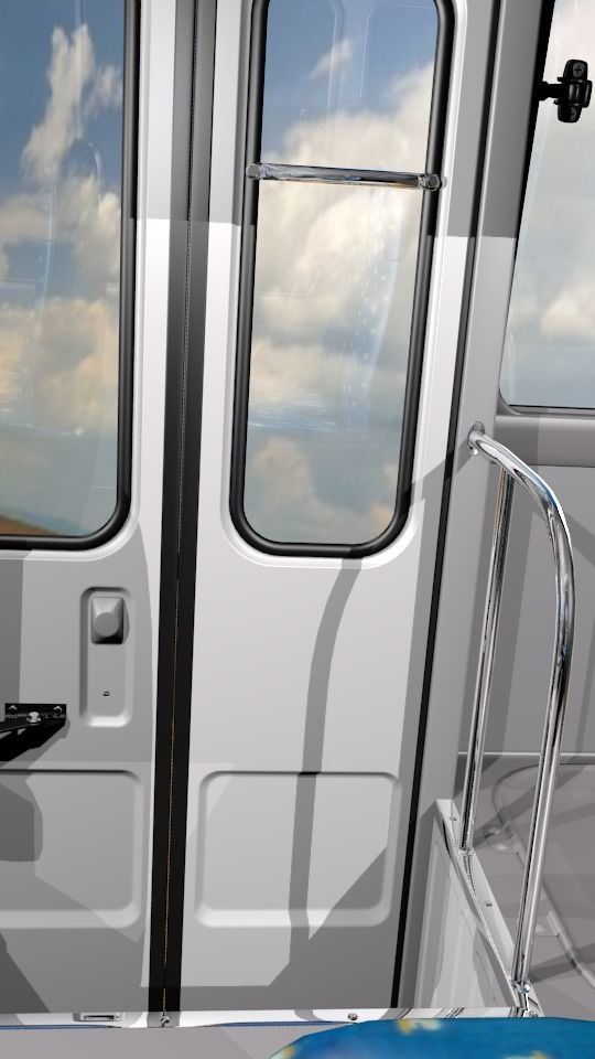 Toyota Coaster Bus Low-poly 3D model_61