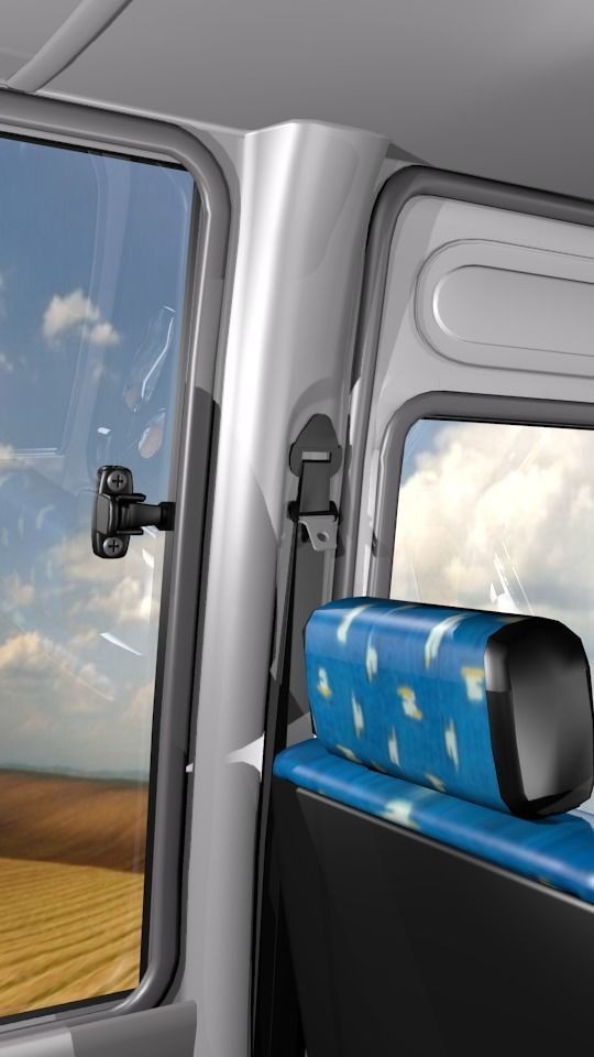 Toyota Coaster Bus Low-poly 3D model_47