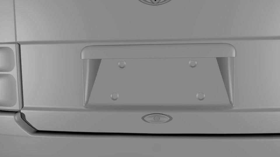 Toyota Coaster Bus Low-poly 3D model_8