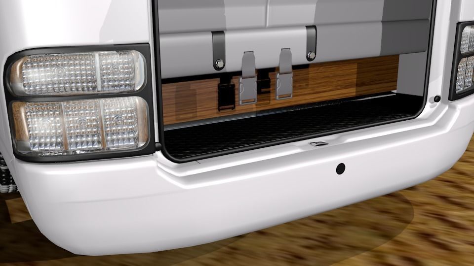 Toyota Coaster Bus Low-poly 3D model_28