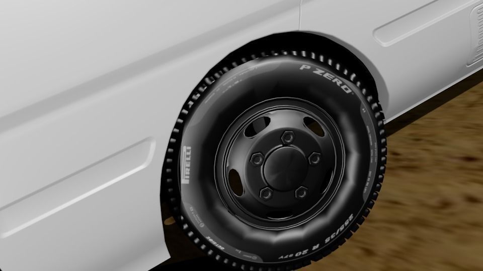 Toyota Coaster Bus Low-poly 3D model_30