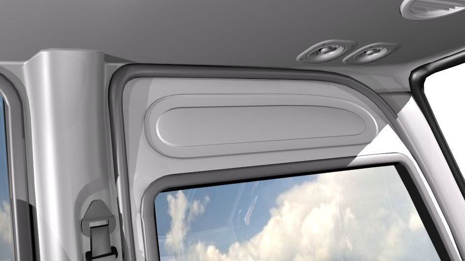 Toyota Coaster Bus Low-poly 3D model_46