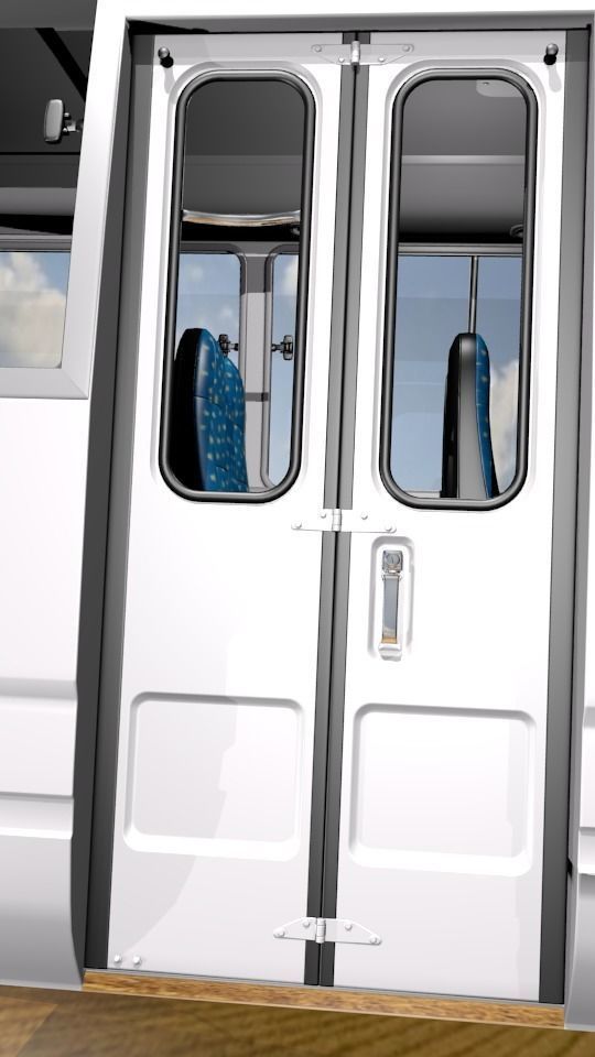 Toyota Coaster Bus Low-poly 3D model_62