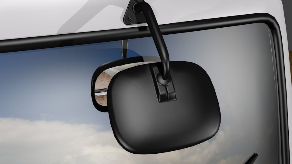 Toyota Coaster Bus Low-poly 3D model_11