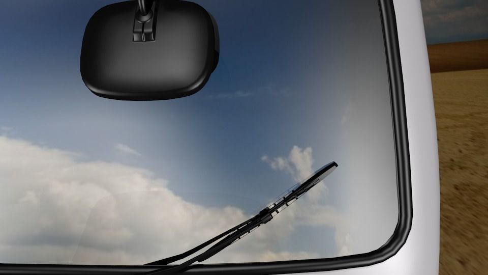 Toyota Coaster Bus Low-poly 3D model_13