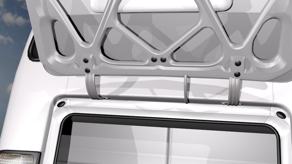 Toyota Coaster Bus Low-poly 3D model_21