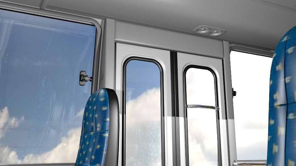 Toyota Coaster Bus Low-poly 3D model_60