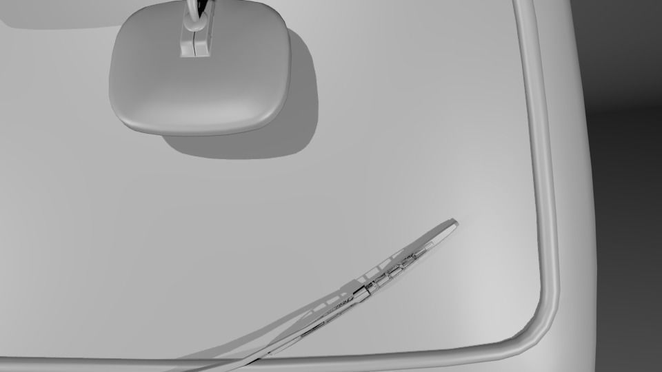 Toyota Coaster Bus Low-poly 3D model_10