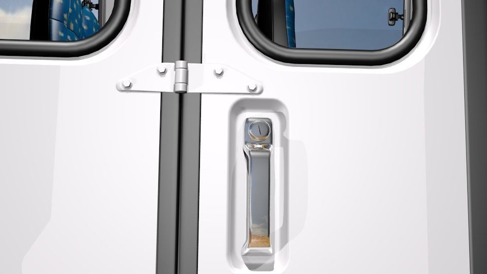 Toyota Coaster Bus Low-poly 3D model_64