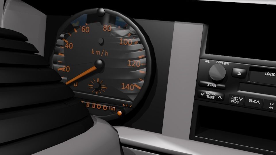 Toyota Coaster Bus Low-poly 3D model_52