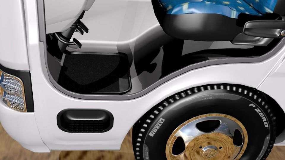 Toyota Coaster Bus Low-poly 3D model_65