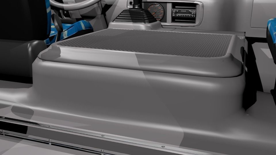 Toyota Coaster Bus Low-poly 3D model_53