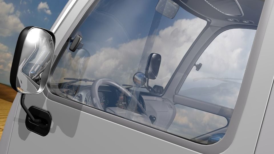 Toyota Coaster Bus Low-poly 3D model_58