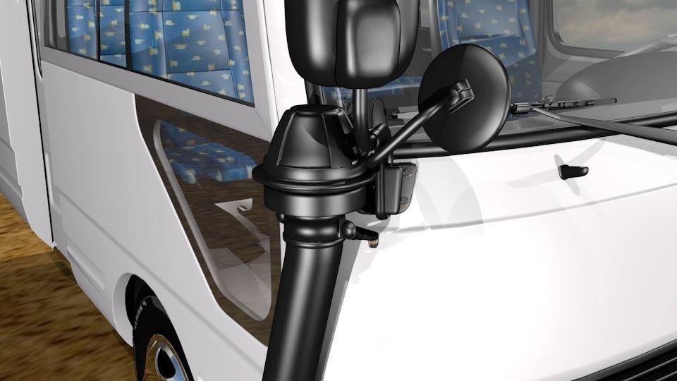 Toyota Coaster Bus Low-poly 3D model_38