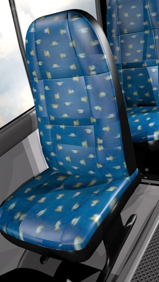 Toyota Coaster Bus Low-poly 3D model_59