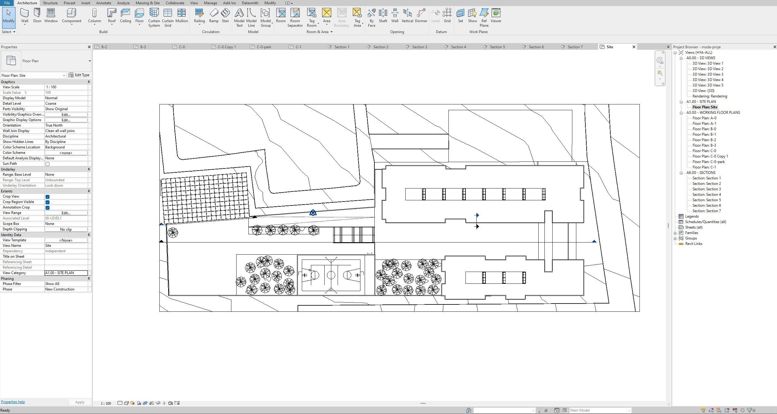 High School Building Revit Project 3D model_24