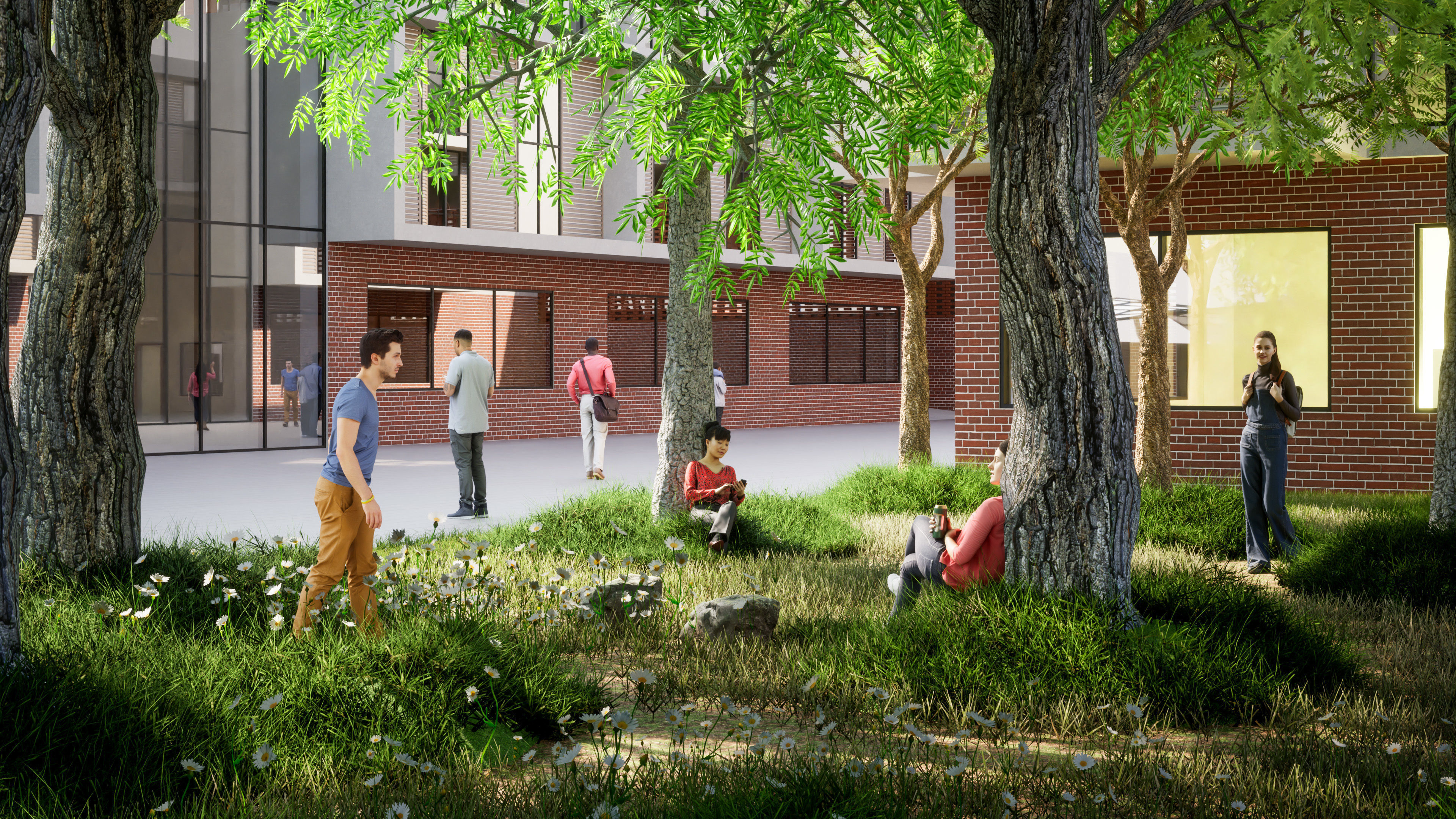 High School Building Revit Project 3D model_4