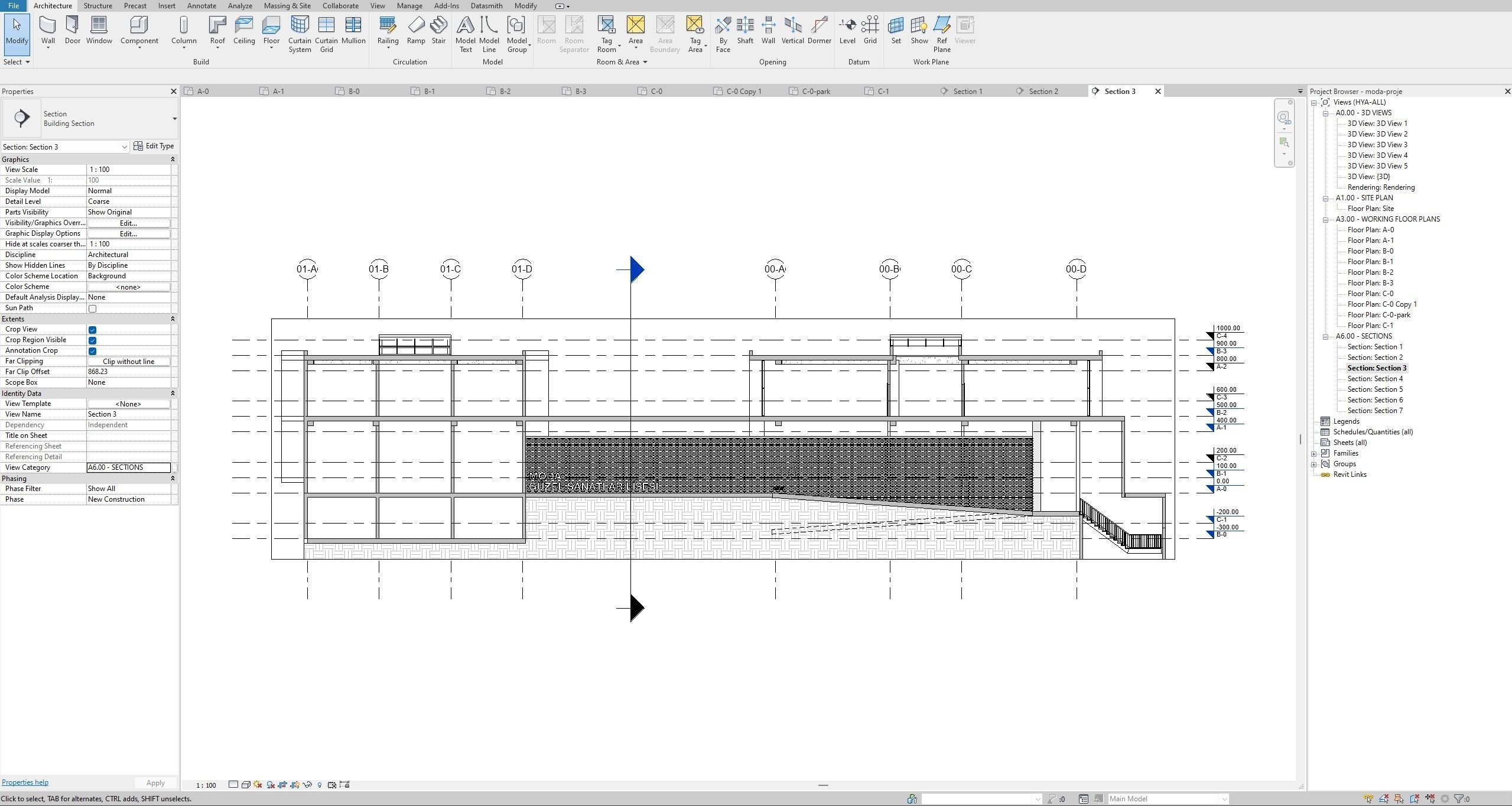 High School Building Revit Project 3D model_19
