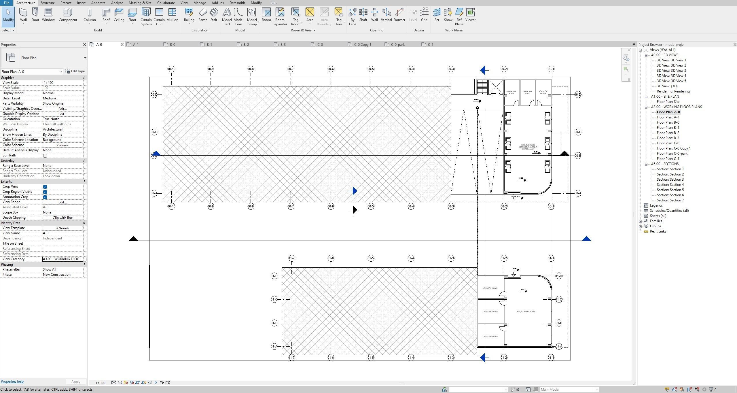 High School Building Revit Project 3D model_7