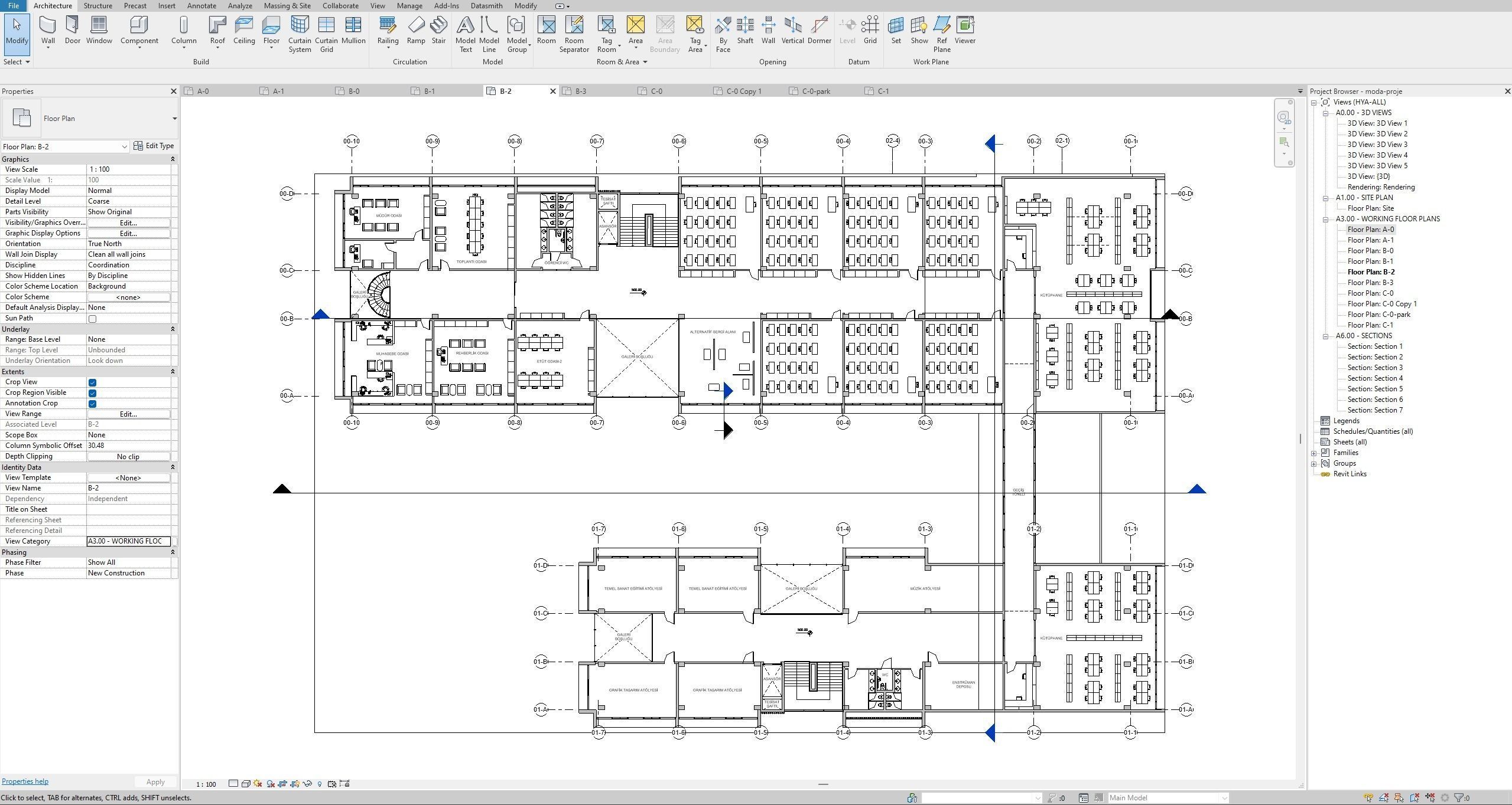 High School Building Revit Project 3D model_11
