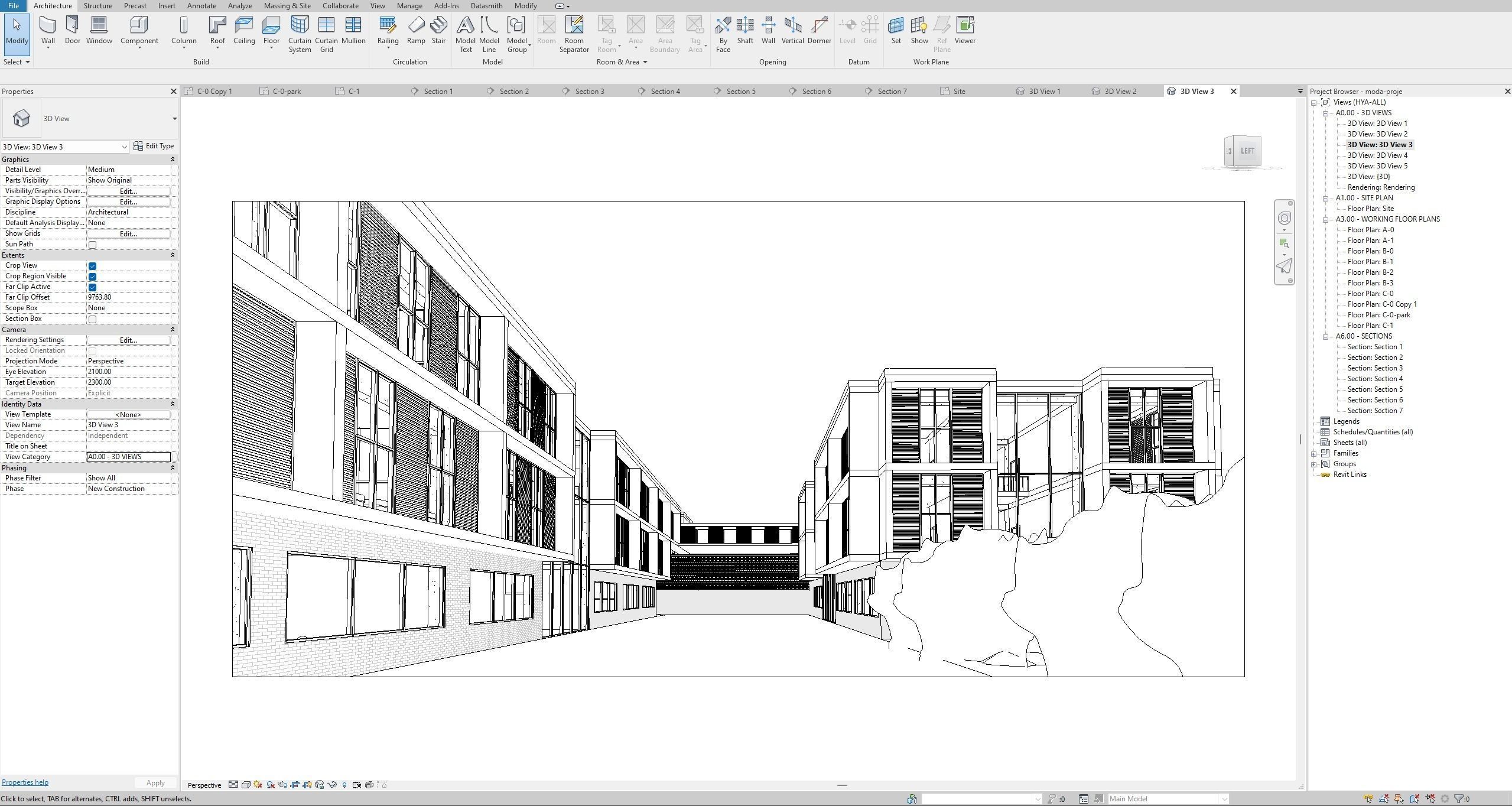 High School Building Revit Project 3D model_27