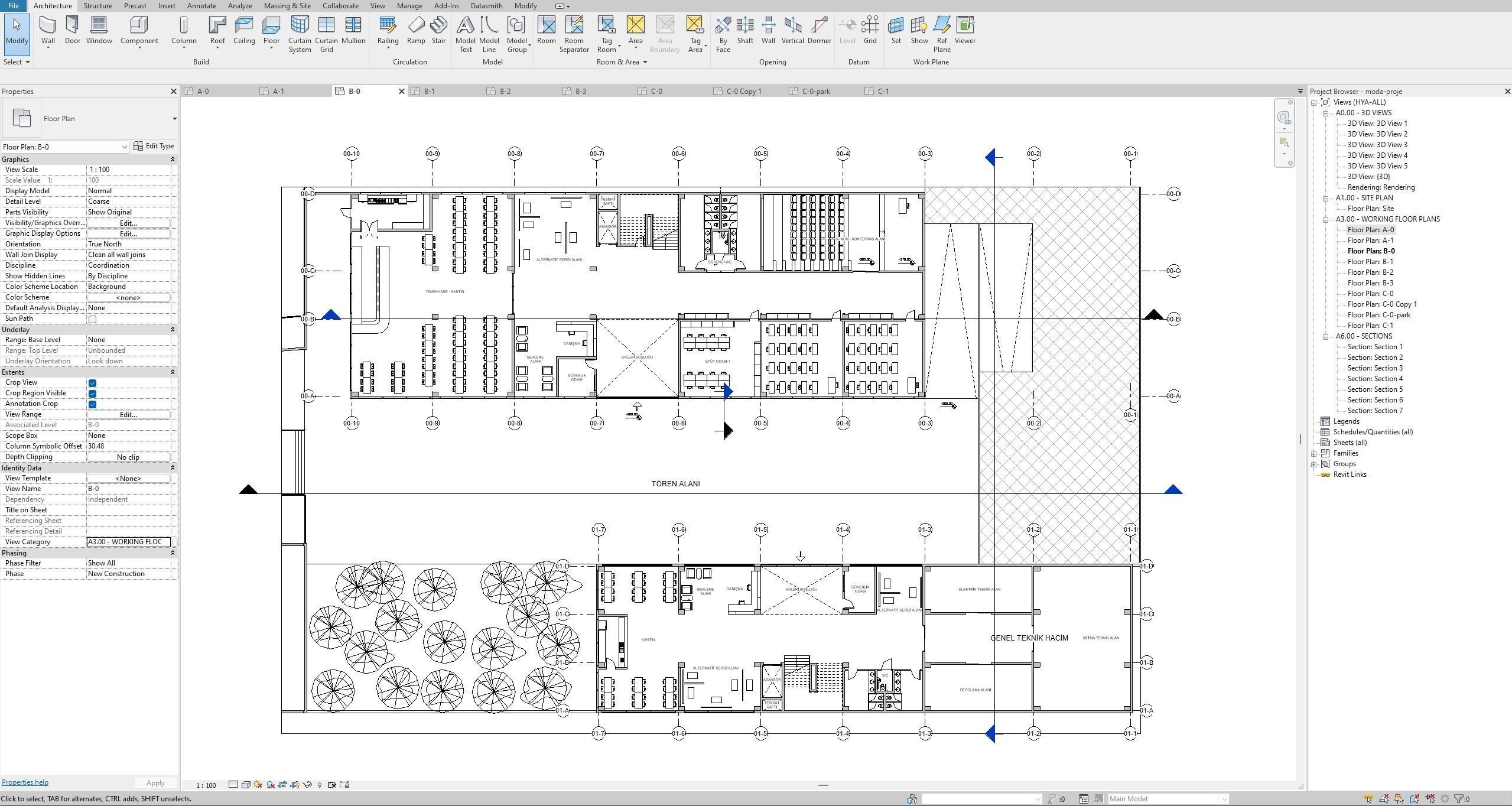 High School Building Revit Project 3D model_9