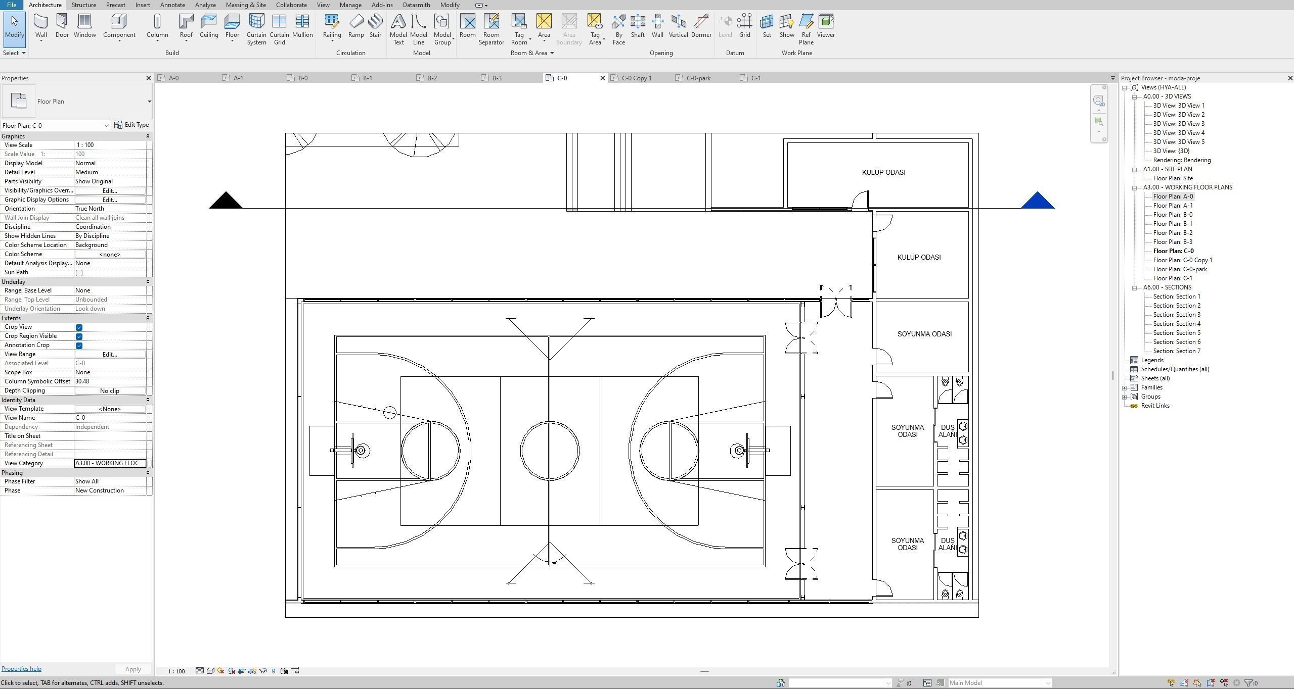 High School Building Revit Project 3D model_13