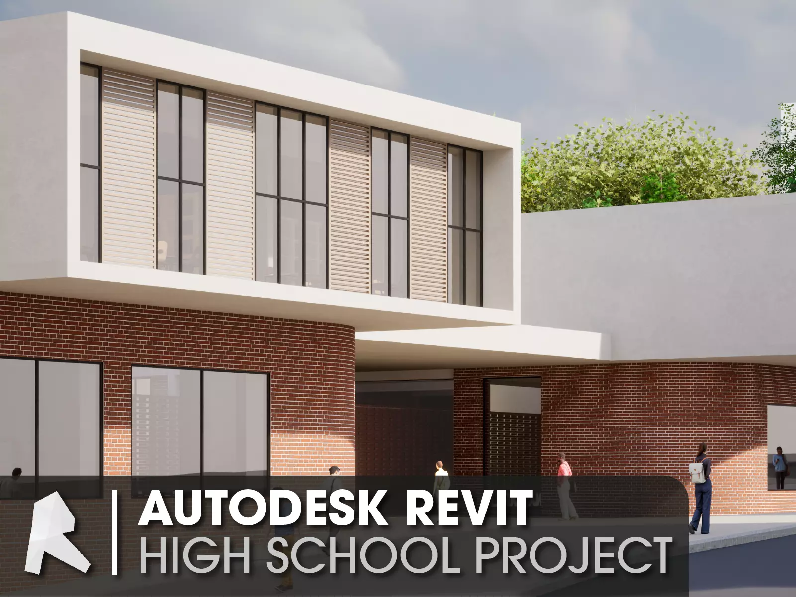 High School Building Revit Project 3D model_0