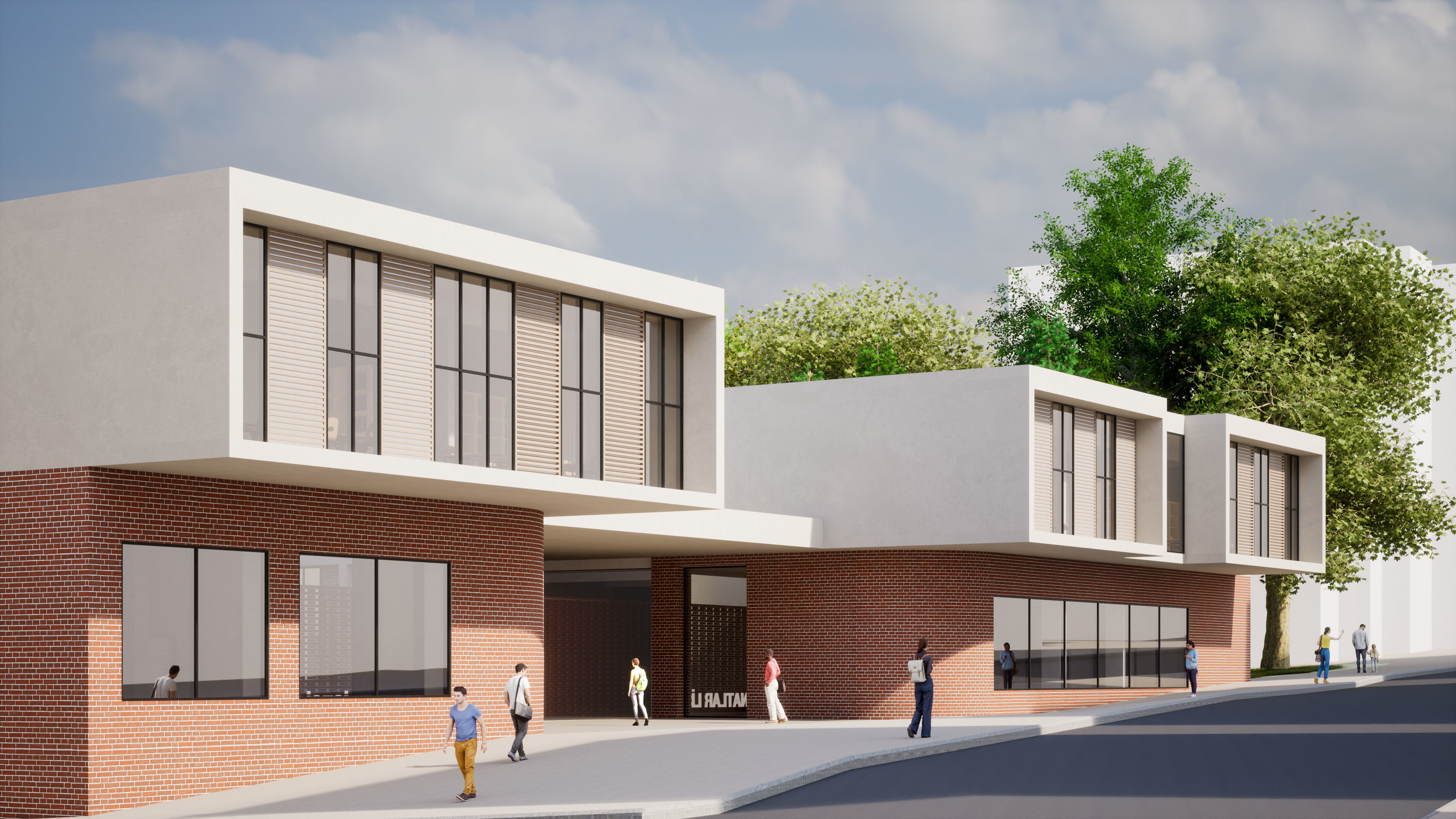 High School Building Revit Project 3D model_1