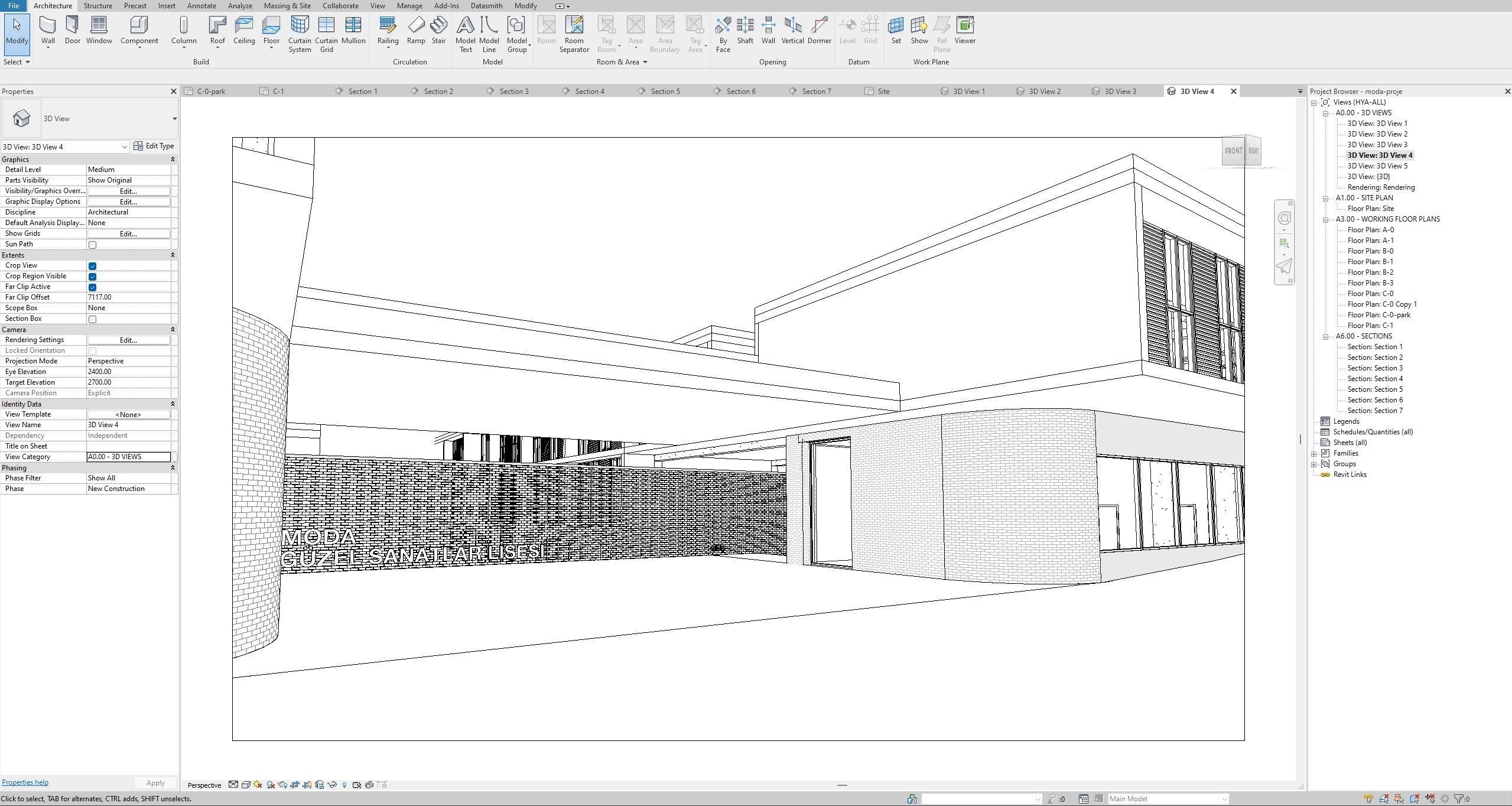 High School Building Revit Project 3D model_28