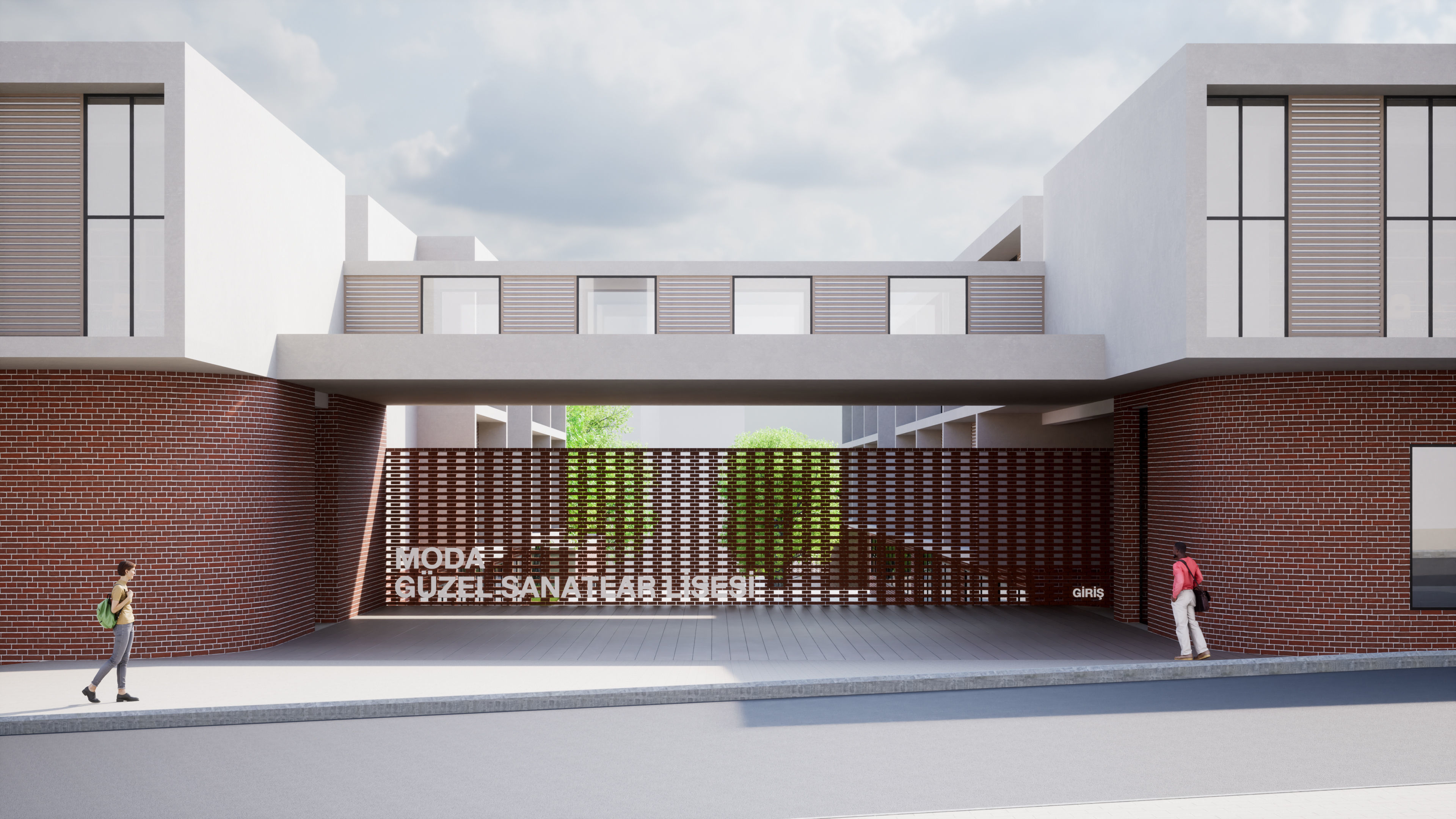High School Building Revit Project 3D model_3