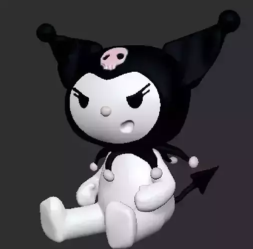 Kuromi clown doll 3D print model
