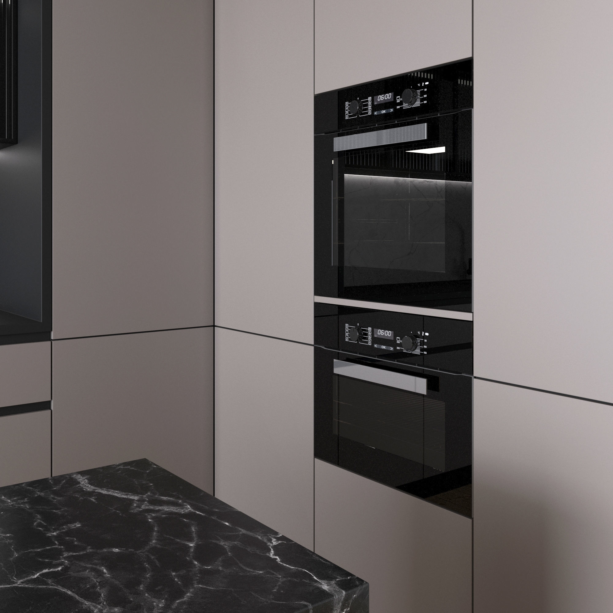 Kitchen Modern 21 - Corner Kitchen 3D model_2